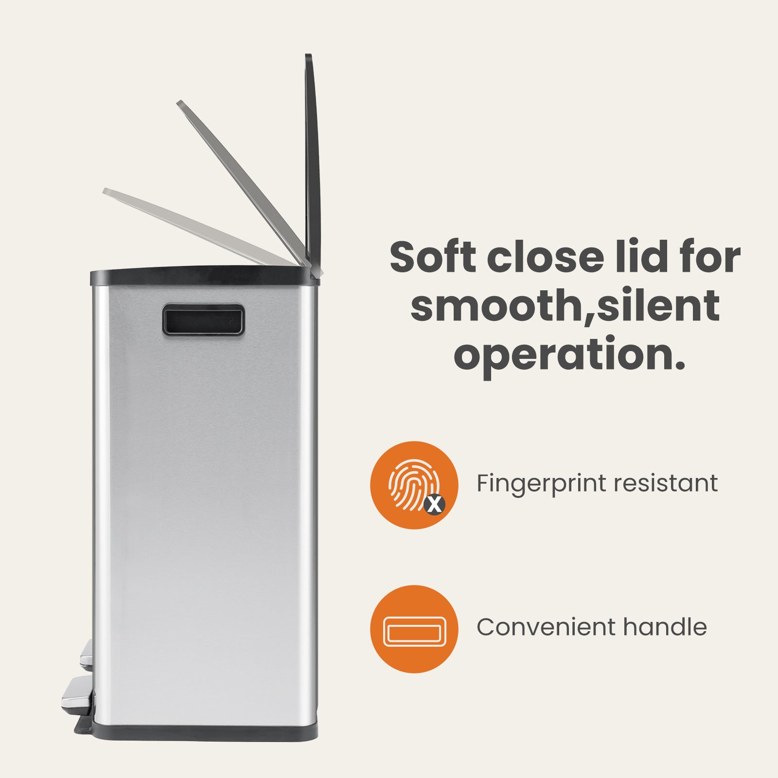 60 Liter Stainless Steel Trash Can - Outdoor Chilling