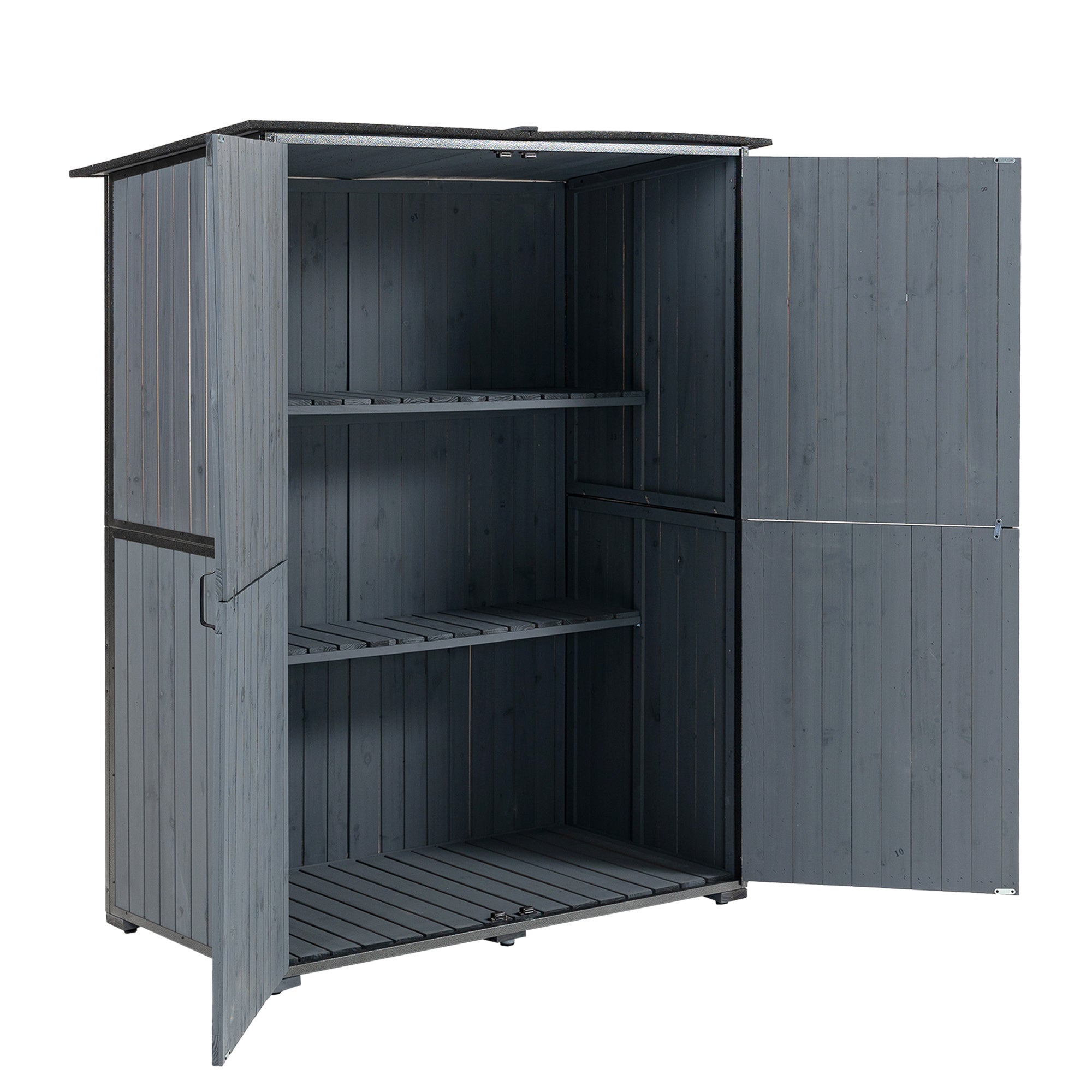 The Storage Shed Is Made Of A Sturdy Metal Frame And Durable Fir Wood, Which Is Sturdy And Durable. The Entire Frame Is Weather-resistant, Making It An Ideal Choice For Your Outdoor Living Space.