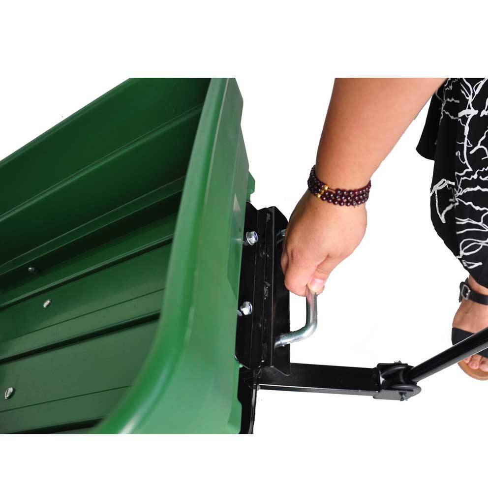 Folding Garden Dump Cart With Steel Frame And 10-in., 300-Pound Capacity - Outdoor Chilling