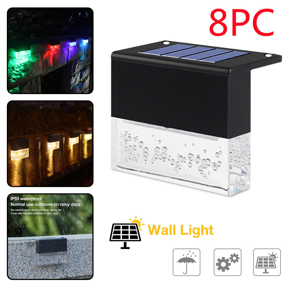 Waterproof New RGB LED Solar Light Step Fence Light - Outdoor Chilling