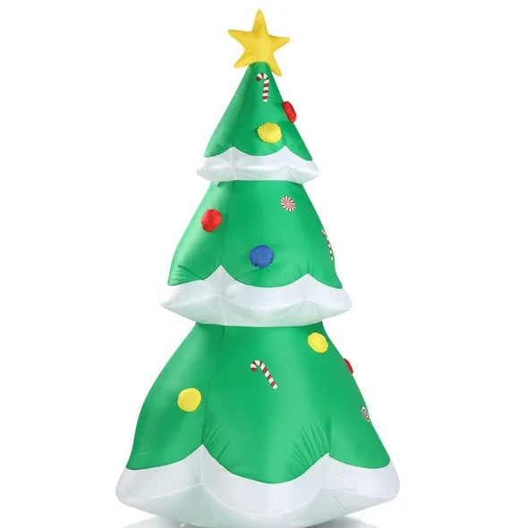 6.9 FT Lighted Christmas Inflatable Decoration, Inflatable Christmas Tree, Blow Up Yard Decorations With Built-in LED Lights For Holiday Party Front Yard Lawn Garden Decor - Outdoor Chilling