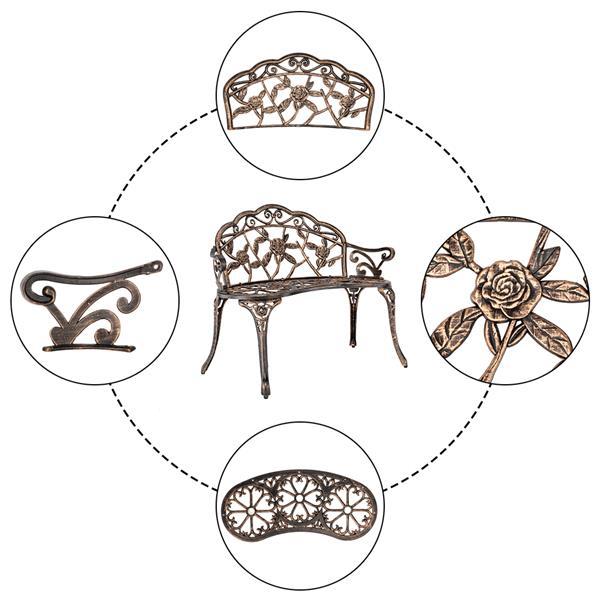 Cast Aluminum Outdoor Courtyard Decoration Park Leisure Rose Chair - Outdoor Chilling