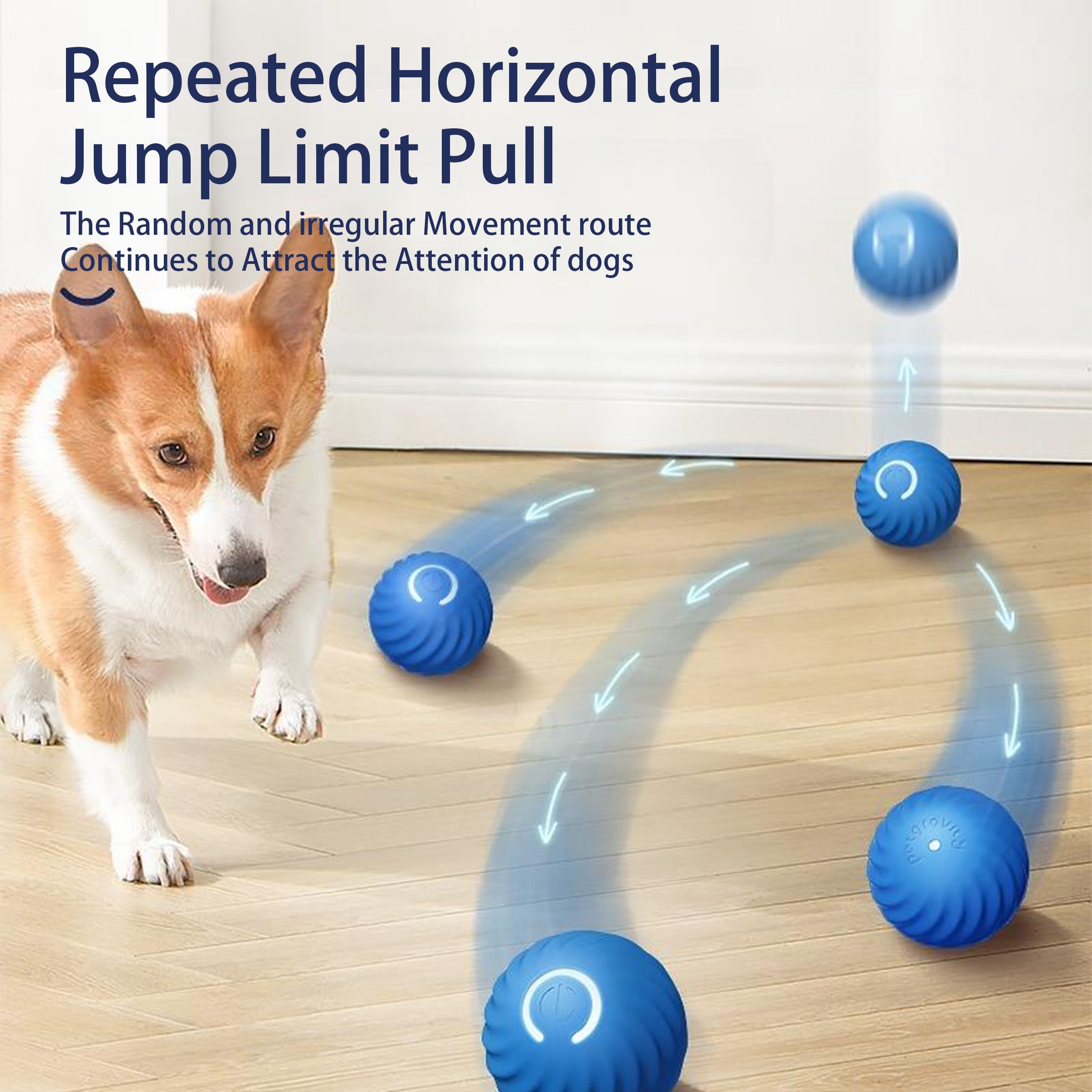 Interactive Bouncing Ball For Dogs,Automatic Smart Toy, Self-moving Rotating Stimulating Pet Entertainment, Noise-Reducing Urchin Cover, USB Rechargeable Dog Toy, Dog Electric Interactive Toy - Outdoor Chilling