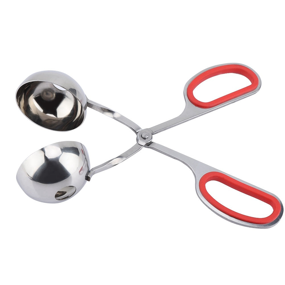 304 Stainless Steel NOn sticky Meatballs Rice Balls Clip Maker Mold Kitchen Tool (Red) - Outdoor Chilling