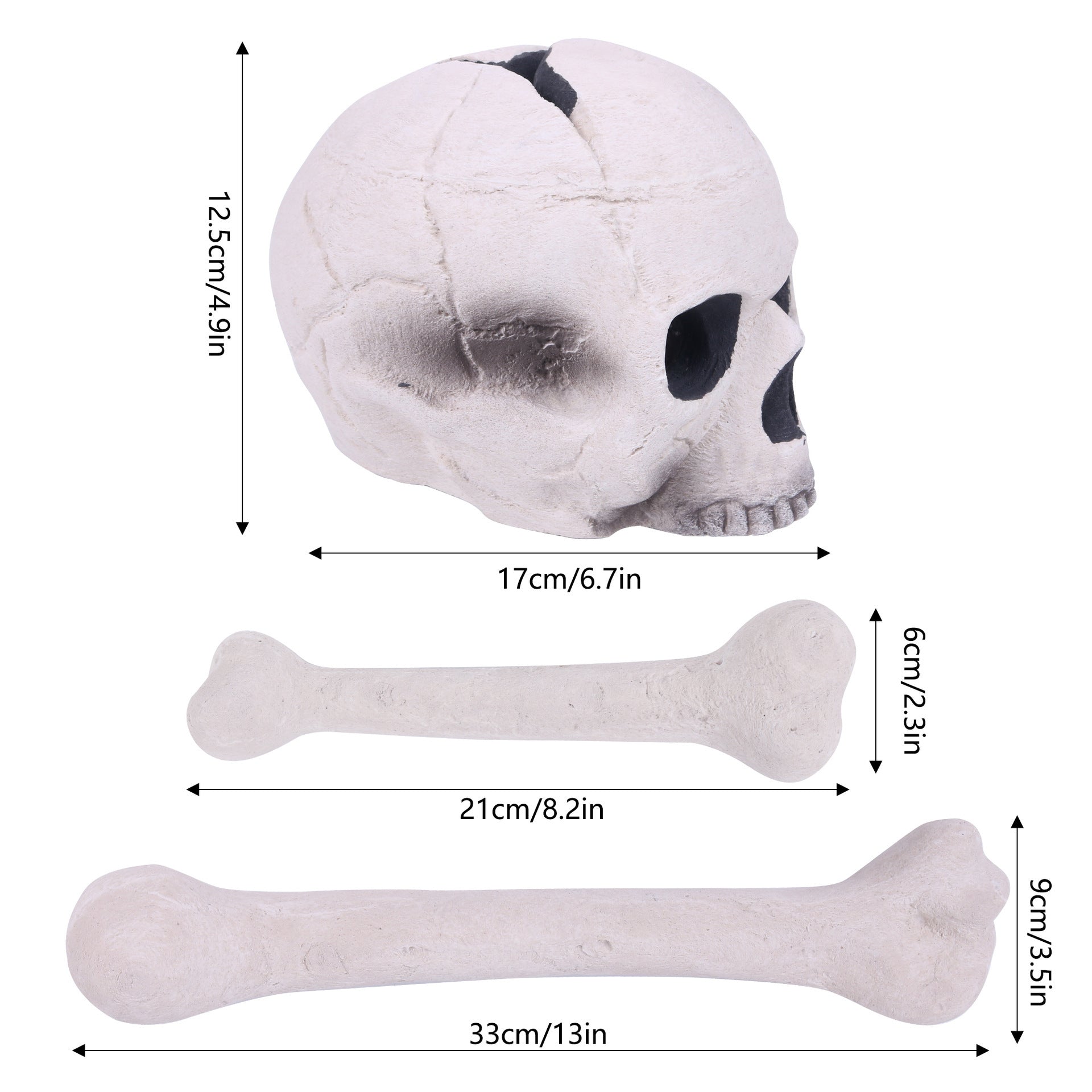 Ceramic Skull Stove Barbecue Party Horror Decoration Props