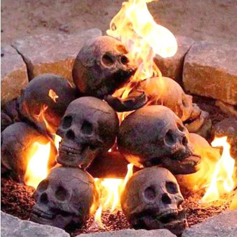 Skull Halloween Barbecue Fire Ornament Design Decoration - Outdoor Chilling