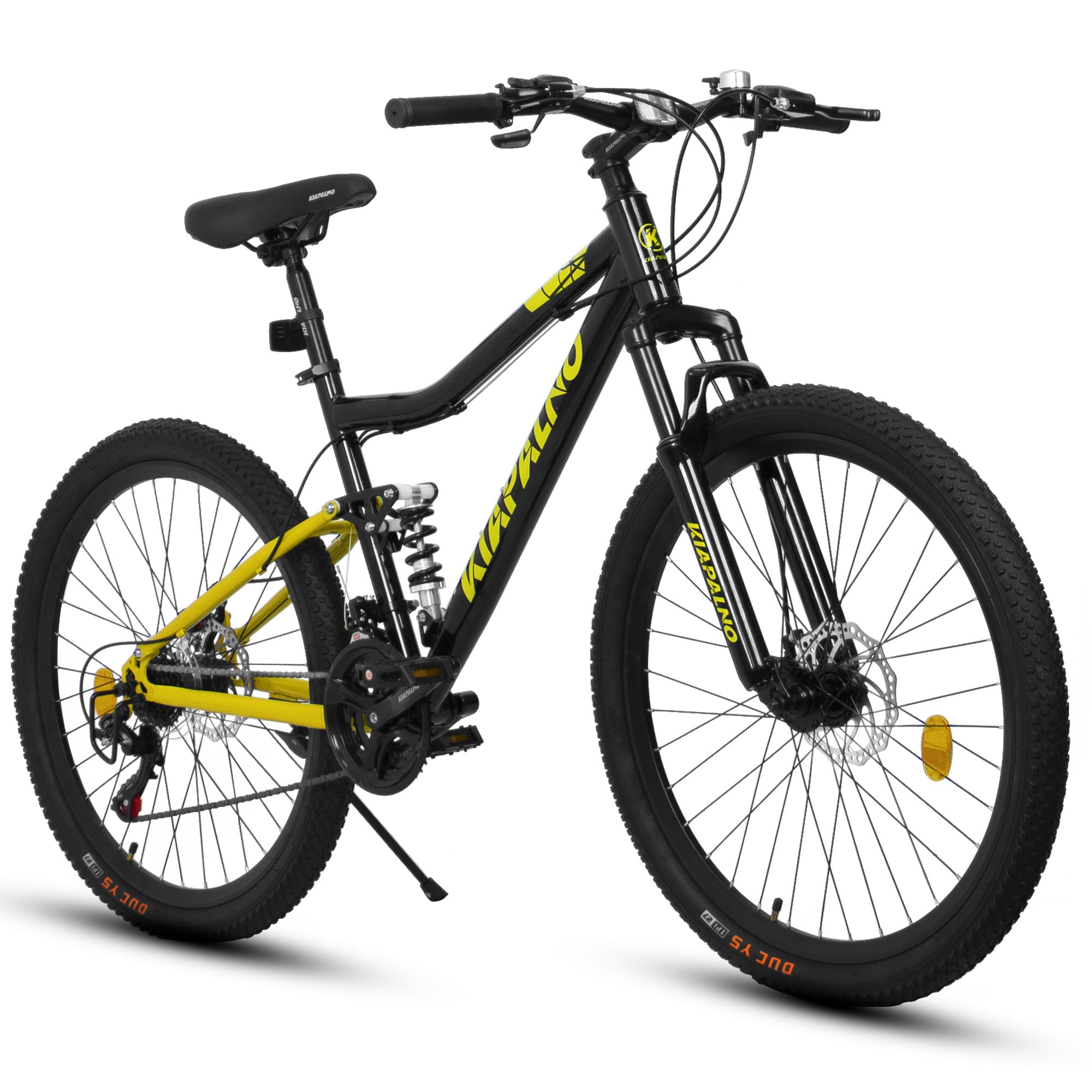 A26336-26 Inch Steel Frame Shock Fork Plus Shock Absorber 21-speed Unisex Mountain Bike - Outdoor Chilling