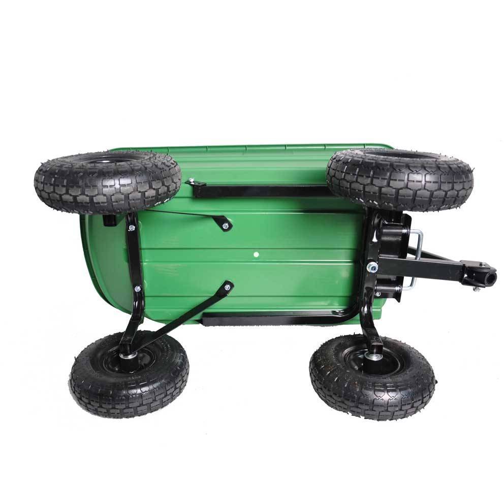 Folding Garden Dump Cart With Steel Frame And 10-in., 300-Pound Capacity - Outdoor Chilling