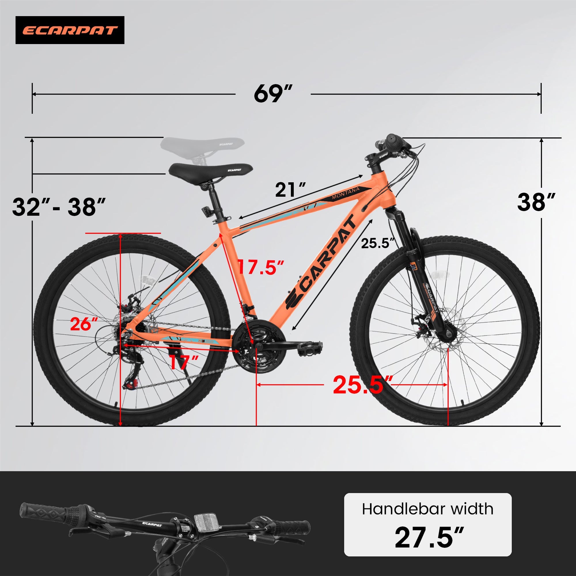 A26322 26-inch Mountain Bike Aluminum Frame Shock Absorbing Front Fork Bike 21-speed Disc Brake Mountain Bike - Outdoor Chilling