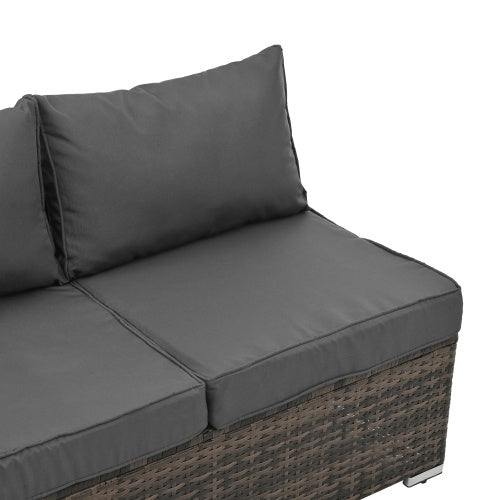 Patio Furniture, Outdoor Furniture, Seasonal PE Wicker Furniture, 4 Set Wicker Furniture With Tempered Glass Coffee Table - Outdoor Chilling