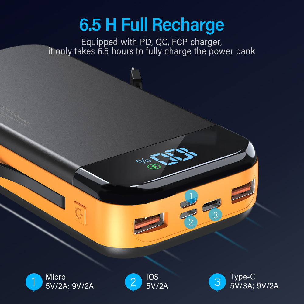 Comes With A 2-wire Digital Display Super Fast Charging Power Bank - Outdoor Chilling