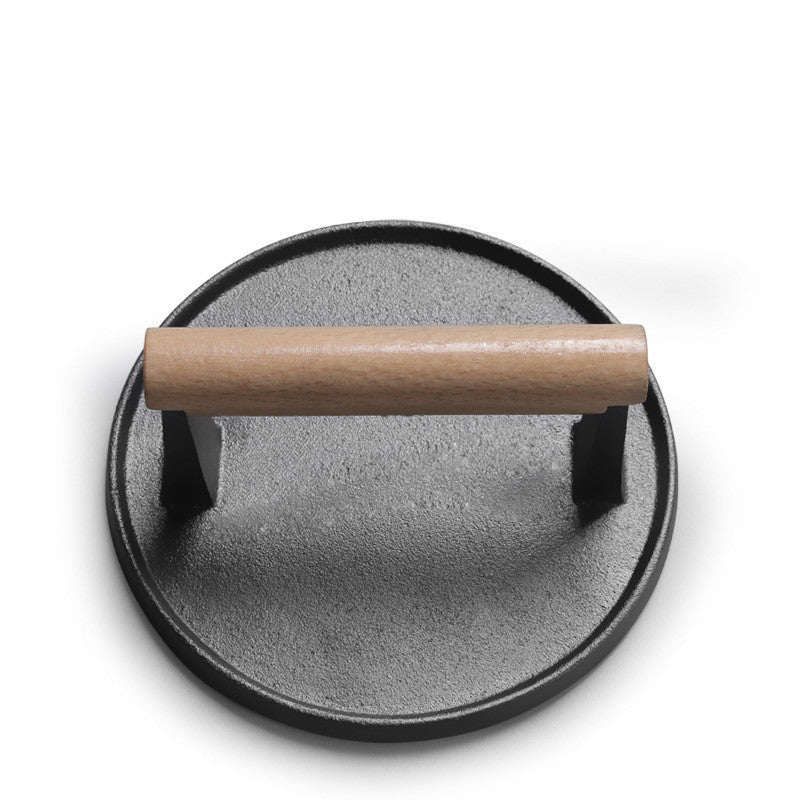 Cast Iron Steak Press Board Barbecue Tools Teppanyaki Teppanyaki Squid Press Board Barbecue Outdoor Picnic Accessories - Outdoor Chilling