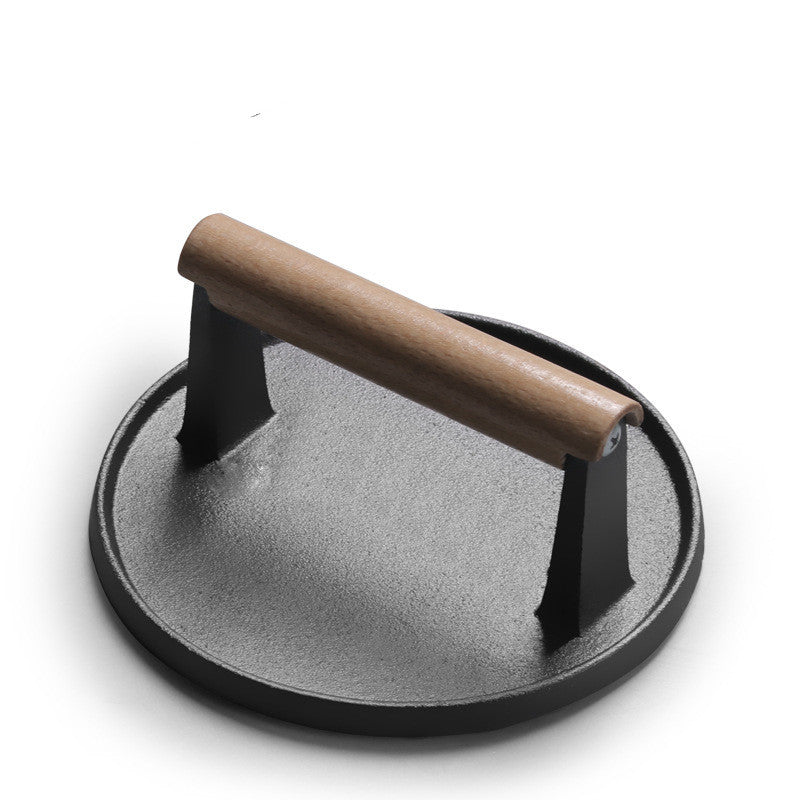 Cast Iron Steak Press Board Barbecue Tools Teppanyaki Teppanyaki Squid Press Board Barbecue Outdoor Picnic Accessories - Outdoor Chilling