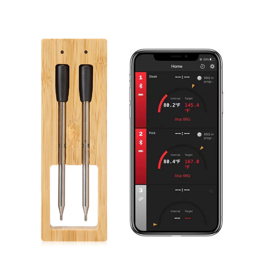 Wireless Bluetooth Barbecue Kitchen Food Thermometer - Outdoor Chilling