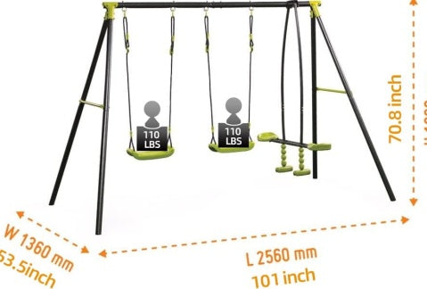 Outdoor Playground With Three Swings - Outdoor Chilling