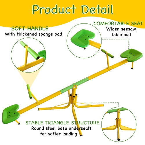 Outdoor Seesaw 360 Degree Rotating Seesaw Playground Equipment - Outdoor Chilling