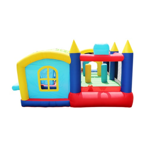 7-in-1 Inflatable Bounce House, Bouncy House With Ball Pit For Kids Indoor And Outdoor Party Family Fun, Obstacles, Toddler Jump Bounce Castle With Ball Pit For Birthday Party Gifts - Outdoor Chilling