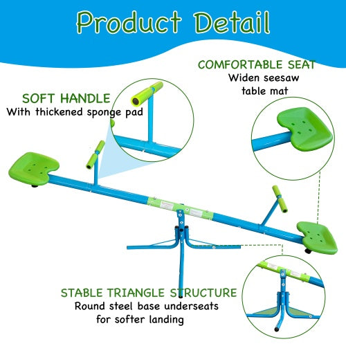 Upgraded Seesaw, Swivel 360 Degree Toddler Sitting And Rotating Seesaw, Outdoor Play Equipment For Kids In Backyard Playground - Outdoor Chilling