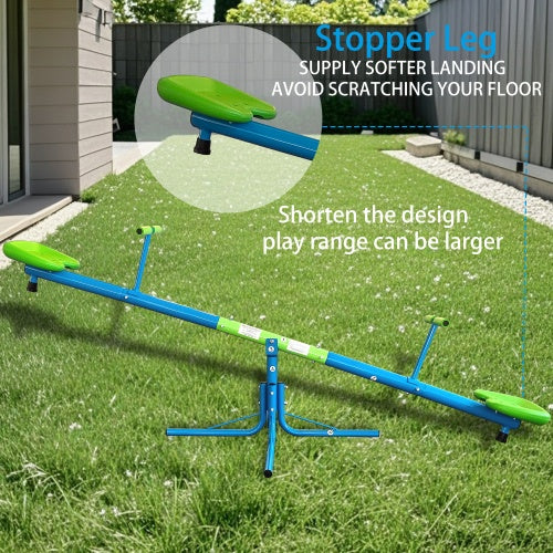 Upgraded Seesaw, Swivel 360 Degree Toddler Sitting And Rotating Seesaw, Outdoor Play Equipment For Kids In Backyard Playground - Outdoor Chilling