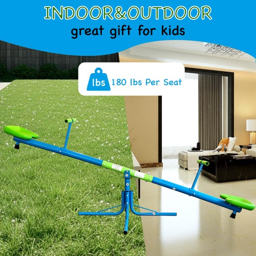 Upgraded Seesaw, Swivel 360 Degree Toddler Sitting And Rotating Seesaw, Outdoor Play Equipment For Kids In Backyard Playground - Outdoor Chilling