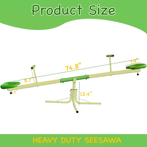 Upgraded Seesaw, Swivel 360 Degree Toddler Sitting And Rotating Seesaw, Outdoor Play Equipment For Kids In Backyard Playground - Outdoor Chilling