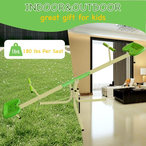 Upgraded Seesaw, Swivel 360 Degree Toddler Sitting And Rotating Seesaw, Outdoor Play Equipment For Kids In Backyard Playground - Outdoor Chilling