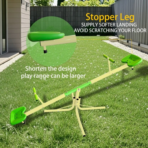 Upgraded Seesaw, Swivel 360 Degree Toddler Sitting And Rotating Seesaw, Outdoor Play Equipment For Kids In Backyard Playground - Outdoor Chilling