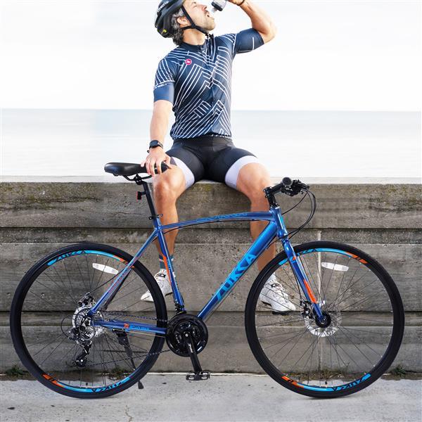 24 Speed Hybrid Bicycle Disc Brake 700C Road Bike, Suitable For Both Men And Women, City Bike - Outdoor Chilling