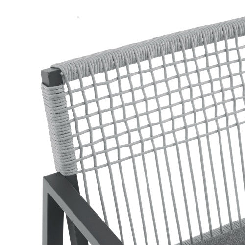 Outdoor Dining Chair Set Of 2, Aluminum Rope , Outdoor Armchair Seating For Patio Backyard Poolside Balcony, Cushion Included - Outdoor Chilling