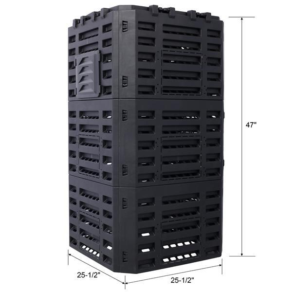Garden Compost Bin Made From Recycled Plastic - 132 Gallons - Outdoor Chilling