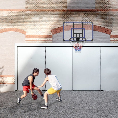 Wall-mounted Basketball Hoop, 45 X 29 Inches Shatterproof Back, Folding Hoop, Durable Hoop And All-weather Mesh For Indoor And Outdoor Use - Outdoor Chilling