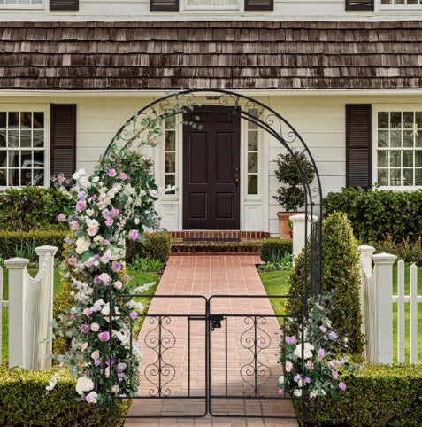 7ft, Black, Double-decked, Rounded Roof, With Door, Wrought Iron, Iron Arch, Courtyard - Outdoor Chilling