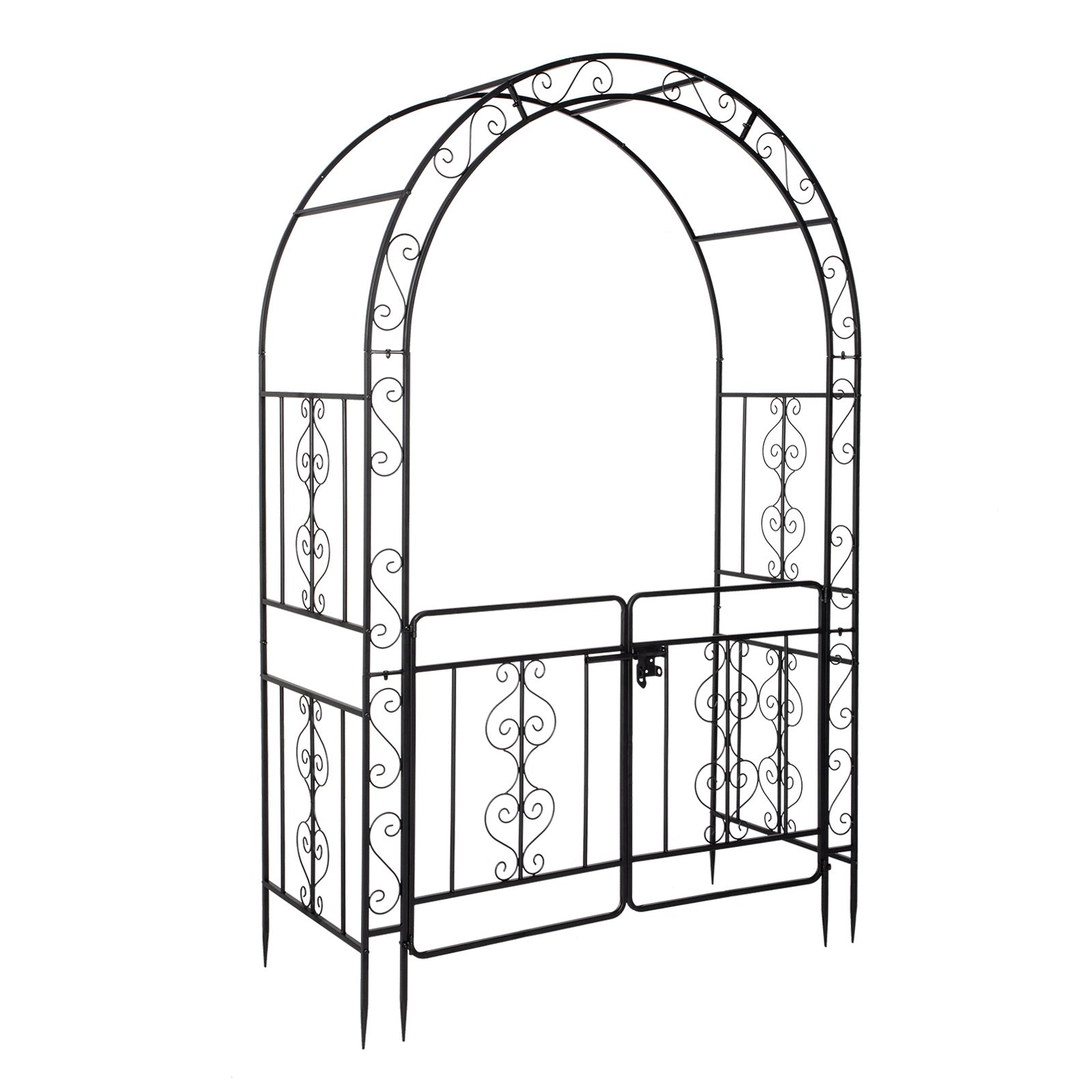 7ft, Black, Double-decked, Rounded Roof, With Door, Wrought Iron, Iron Arch, Courtyard - Outdoor Chilling