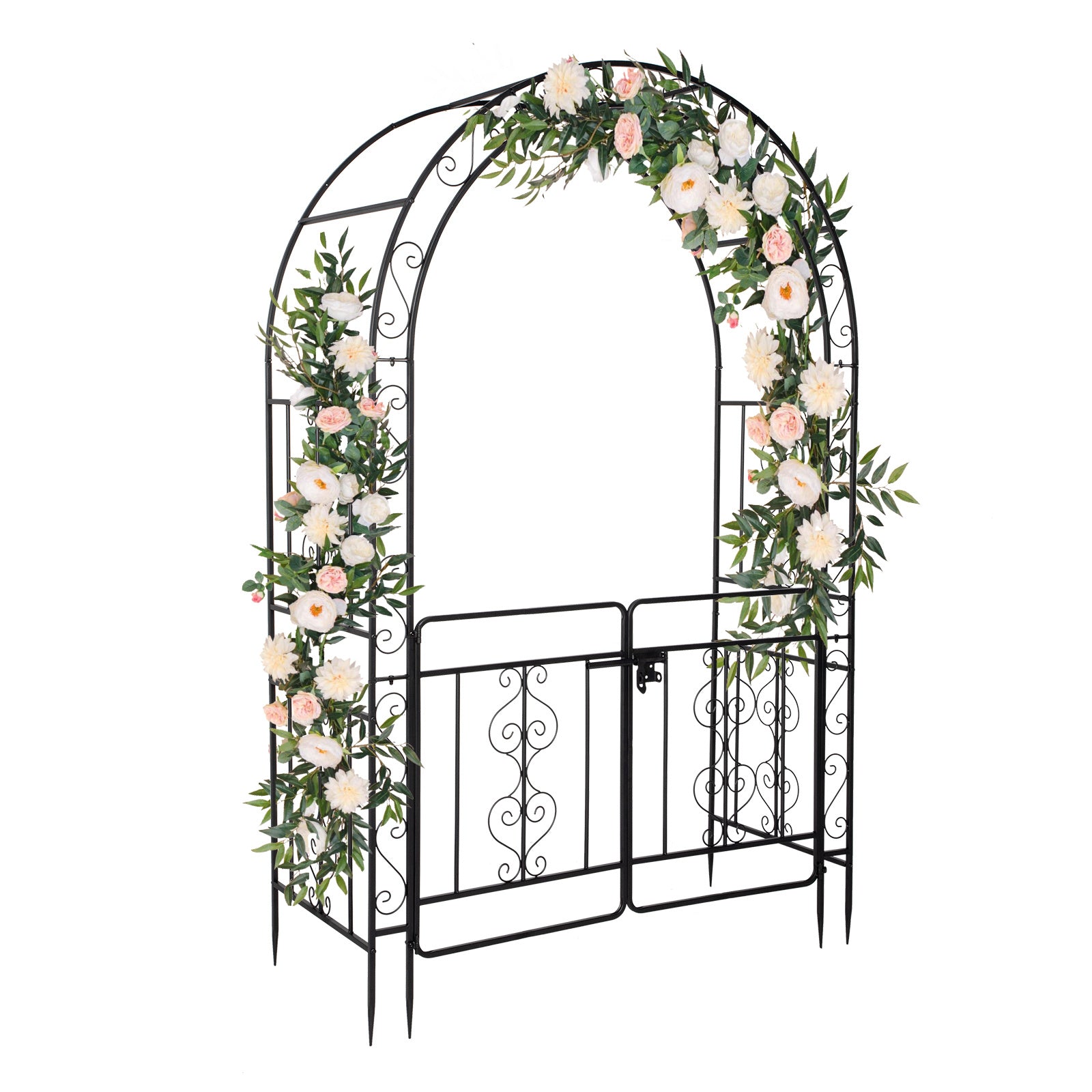 7ft, Black, Double-decked, Rounded Roof, With Door, Wrought Iron, Iron Arch, Courtyard - Outdoor Chilling