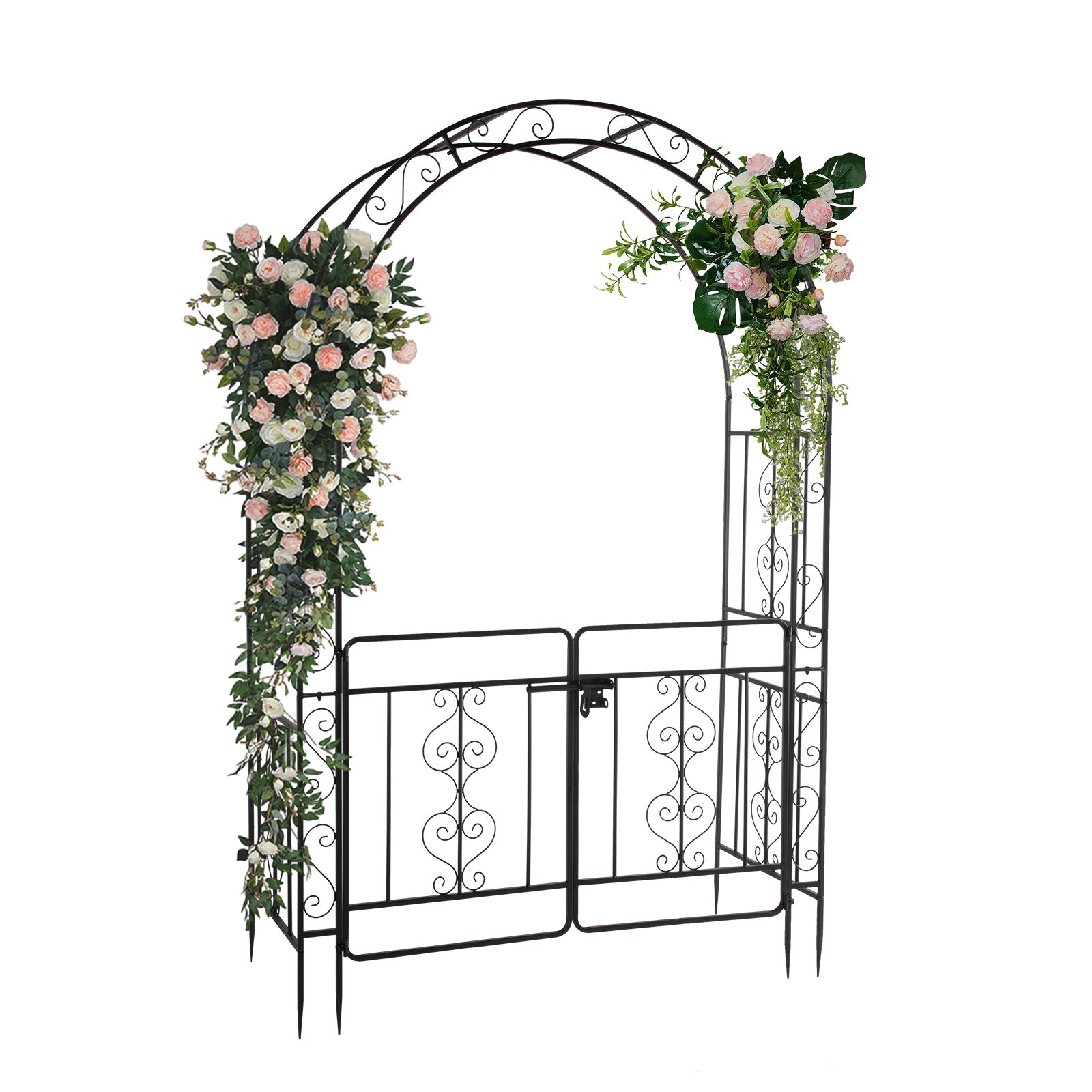 7ft, Black, Double-decked, Rounded Roof, With Door, Wrought Iron, Iron Arch, Courtyard - Outdoor Chilling