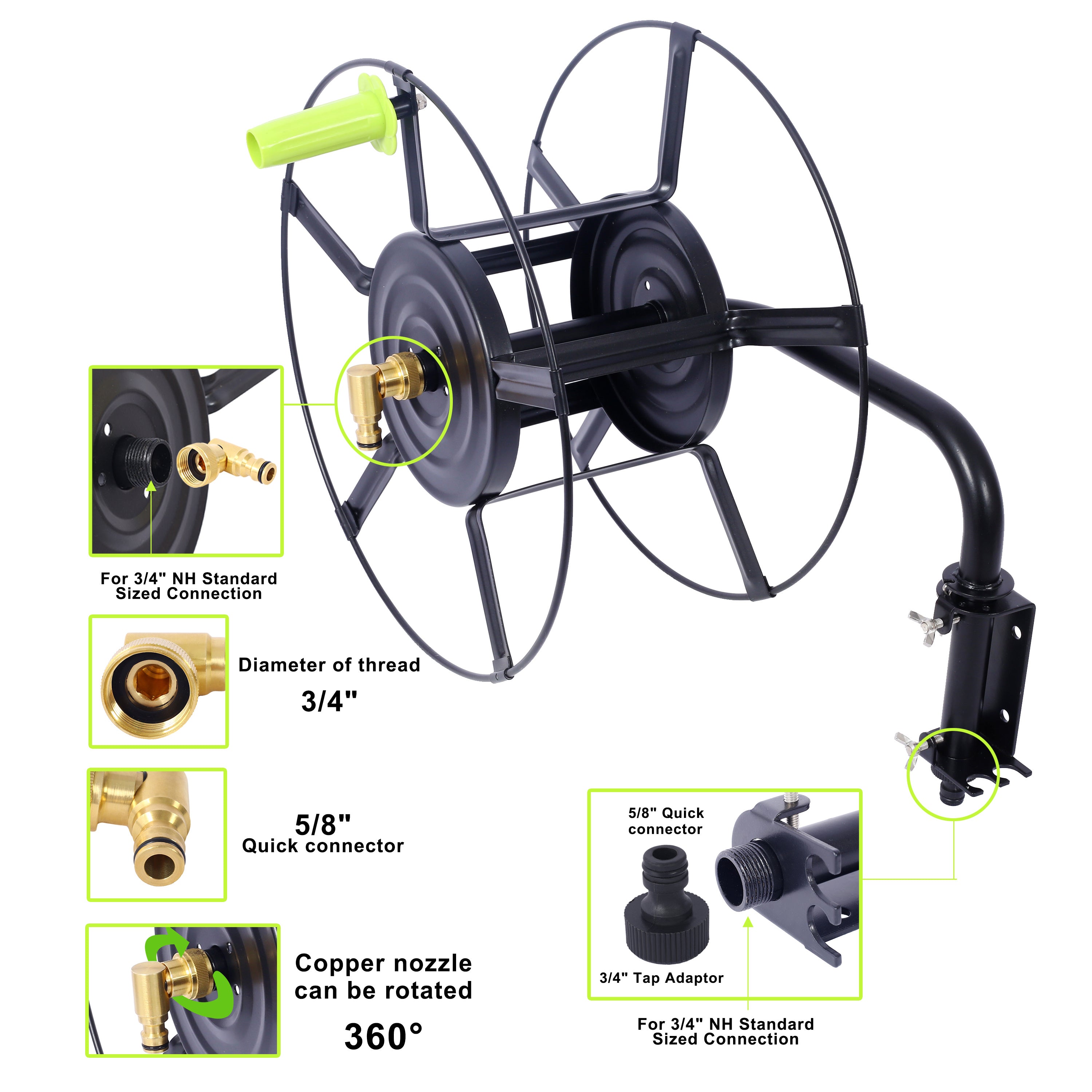 Swivel Hose Reel Wall Mount - Outdoor Chilling