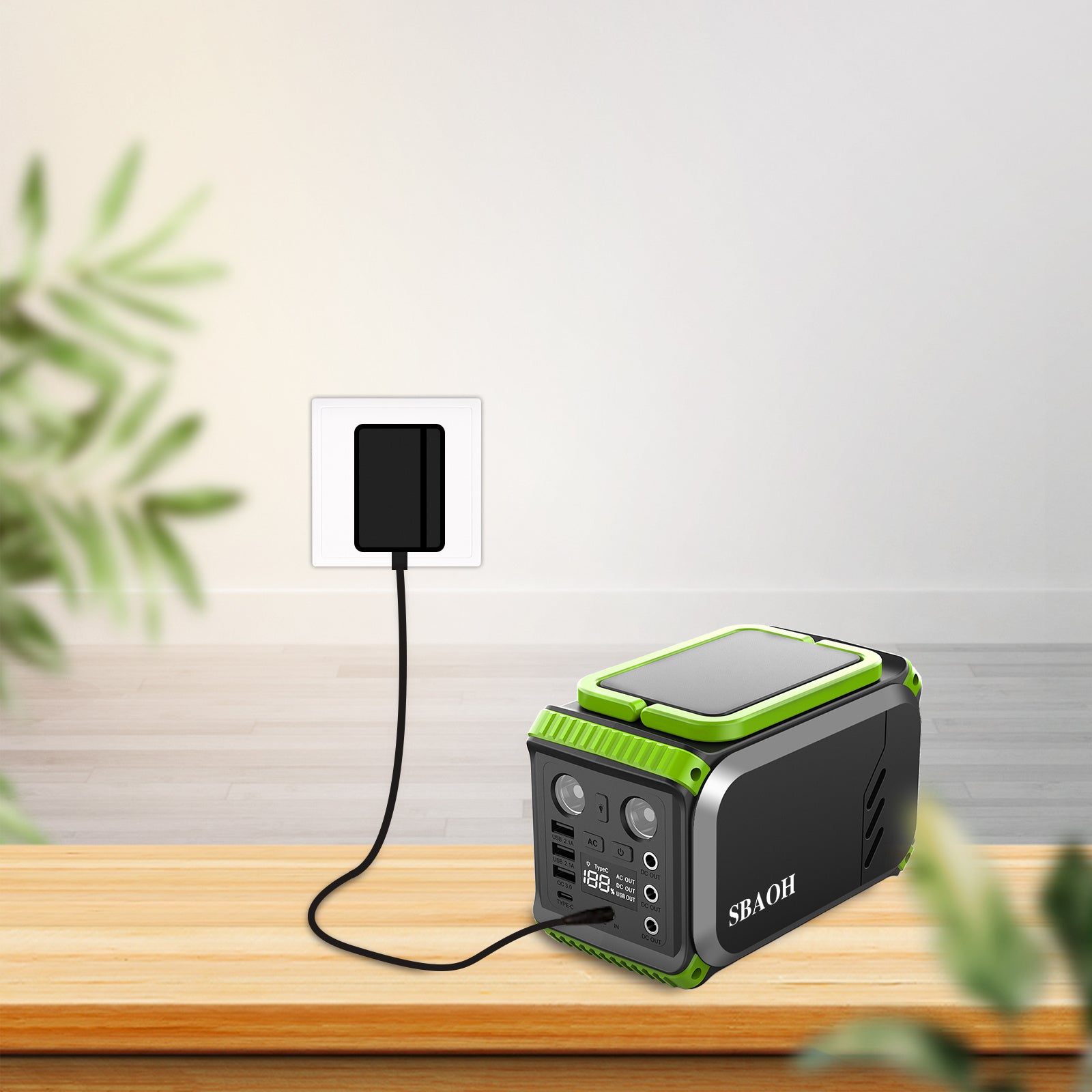 110V Camping Power Station,148Wh 200 W Solar Generator,40000mAh Emergency Power Supply Home Battery Backup For Camping - Outdoor Chilling
