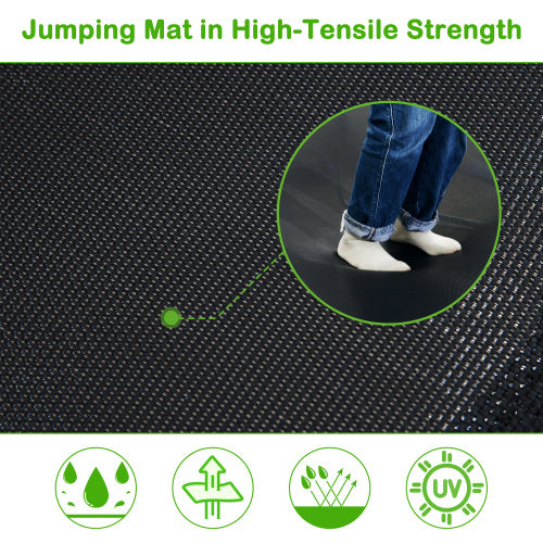 7FT Trampoline For Kids With Safety Enclosure Net, Slide And Ladder, Easy Assembly Round Outdoor Recreational Trampoline