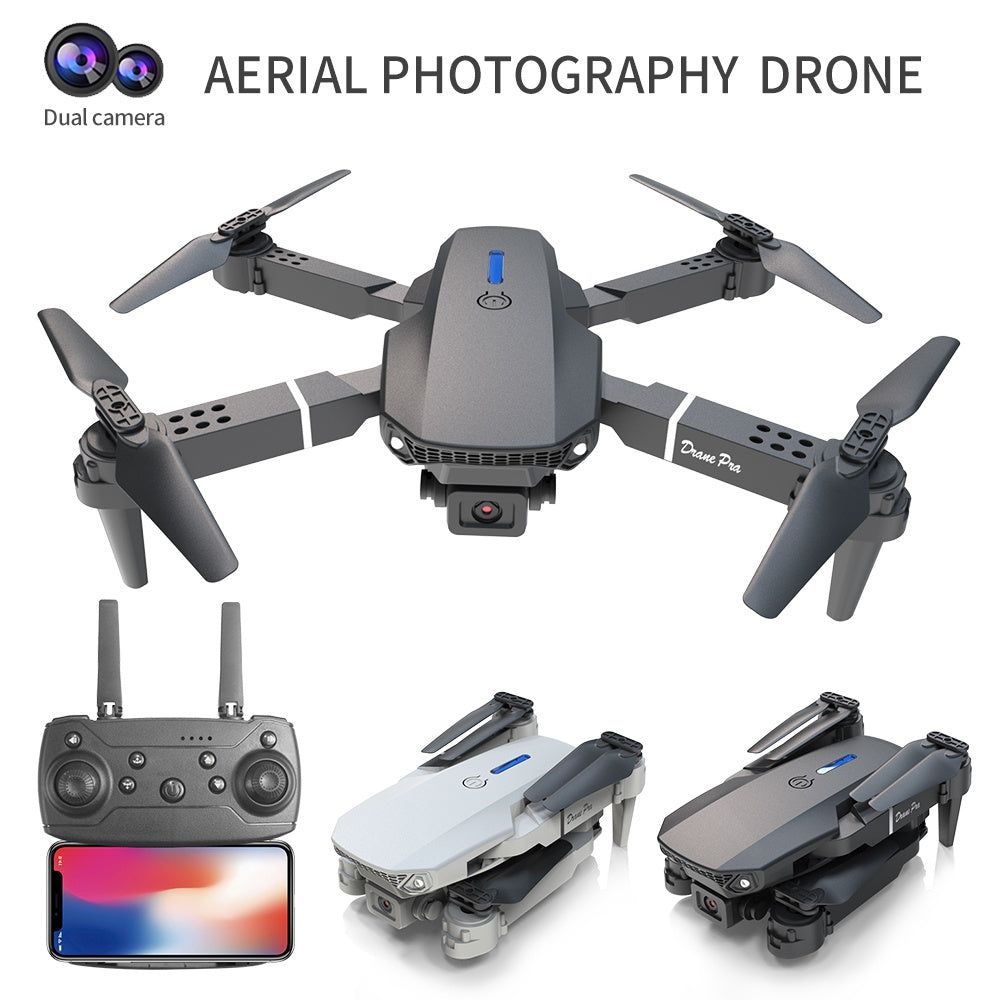 E88 Dual Camera Drone, WiFi FPV Double Folding RC Quadcopter Altitude Hold, Remote Control Toy For Beginners, Ideal Men's Gift For Outdoor Fun, Great For Christmas, Halloween, And Thanksgiving - Outdoor Chilling