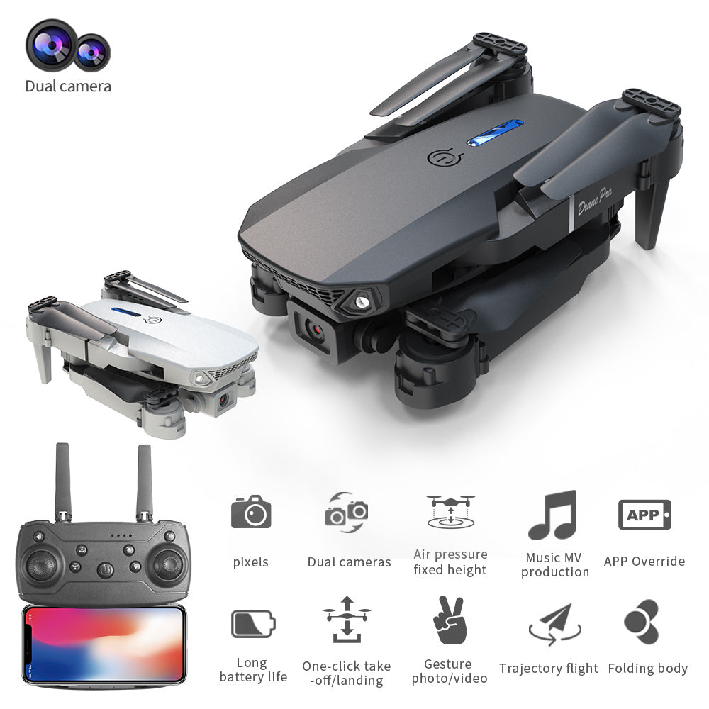 E88 Dual Camera Drone, WiFi FPV Double Folding RC Quadcopter Altitude Hold, Remote Control Toy For Beginners, Ideal Men's Gift For Outdoor Fun, Great For Christmas, Halloween, And Thanksgiving - Outdoor Chilling