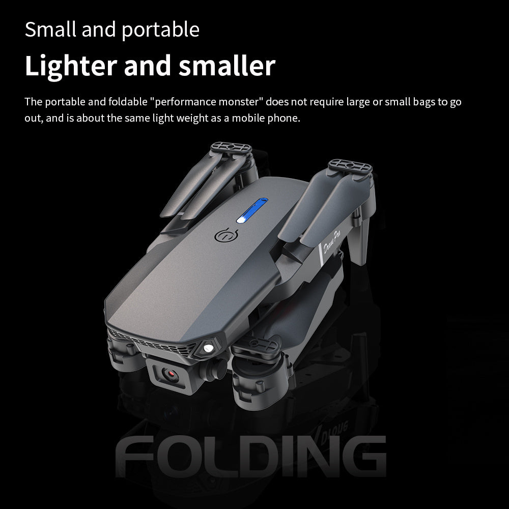 E88 Dual Camera Drone, WiFi FPV Double Folding RC Quadcopter Altitude Hold, Remote Control Toy For Beginners, Ideal Men's Gift For Outdoor Fun, Great For Christmas, Halloween, And Thanksgiving - Outdoor Chilling