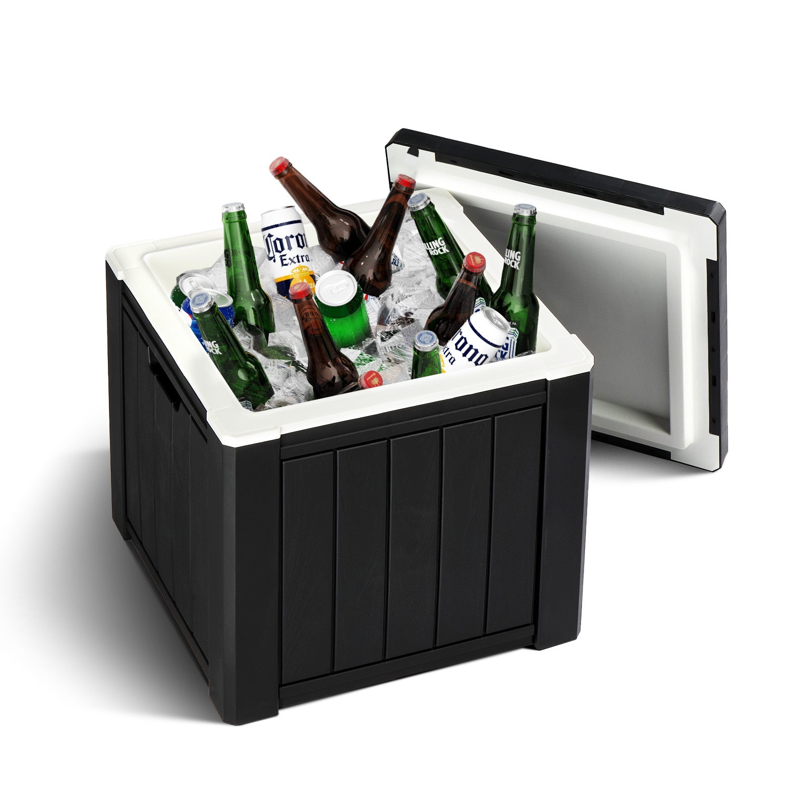 10 Gallon Cooler Side Table, Multi-purpose Ice Cooler Outdoor Cocktail Side Table For Camping, Picnic, Beach, Pool, Party - Outdoor Chilling