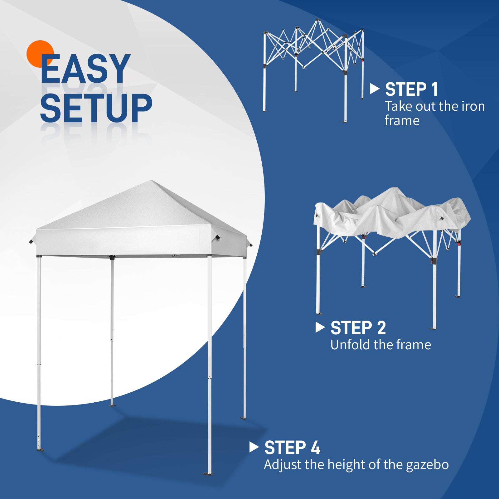 5X5ft White, Outdoor Awning - Outdoor Chilling