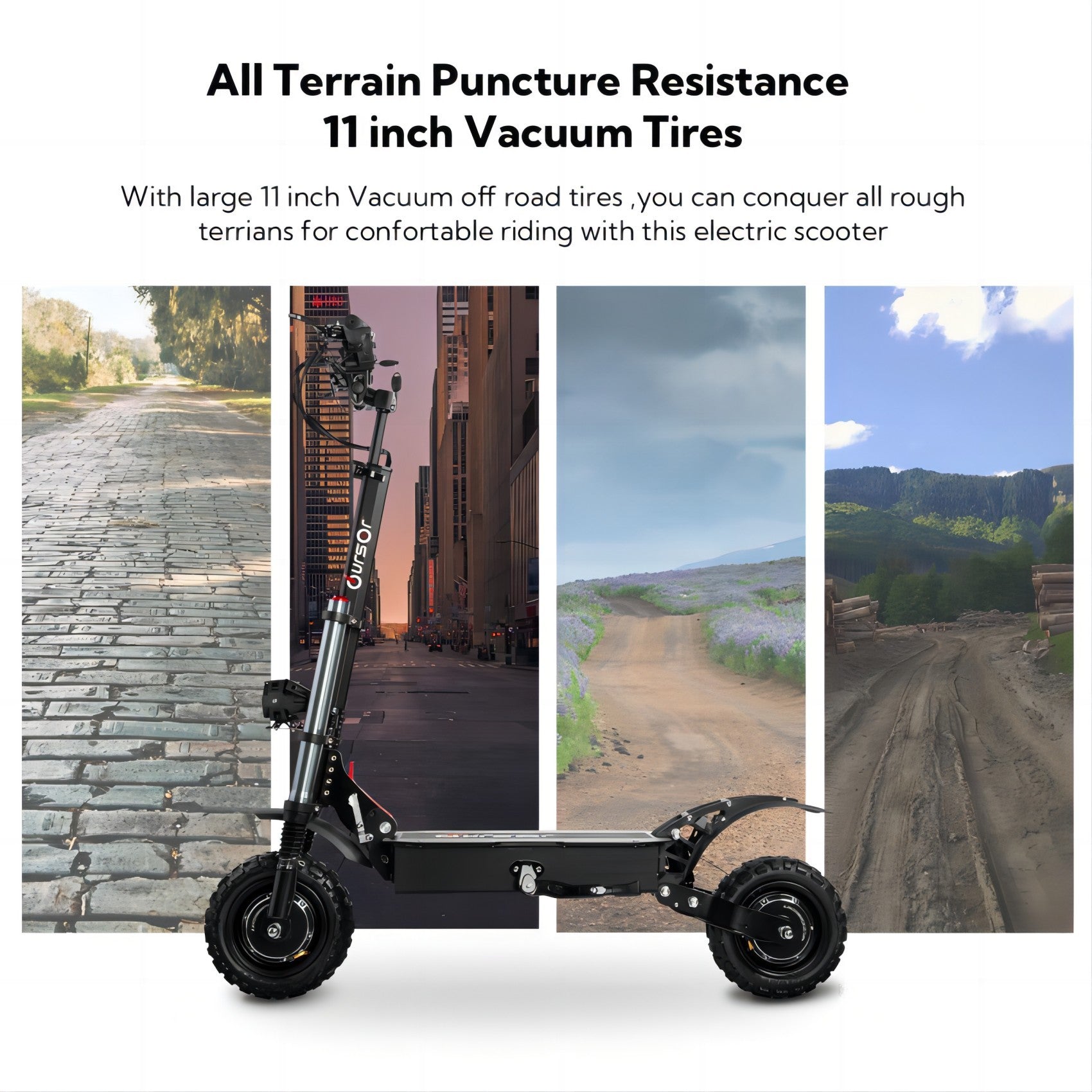 Electric Scooter With Seat, 6000W Power Dual Motor Top Speed 50MPH 60V 35Ah Battery 50 Miles Range, 11 Inch Off-Road Tires For Street Commuting And Limit Offroad - Outdoor Chilling