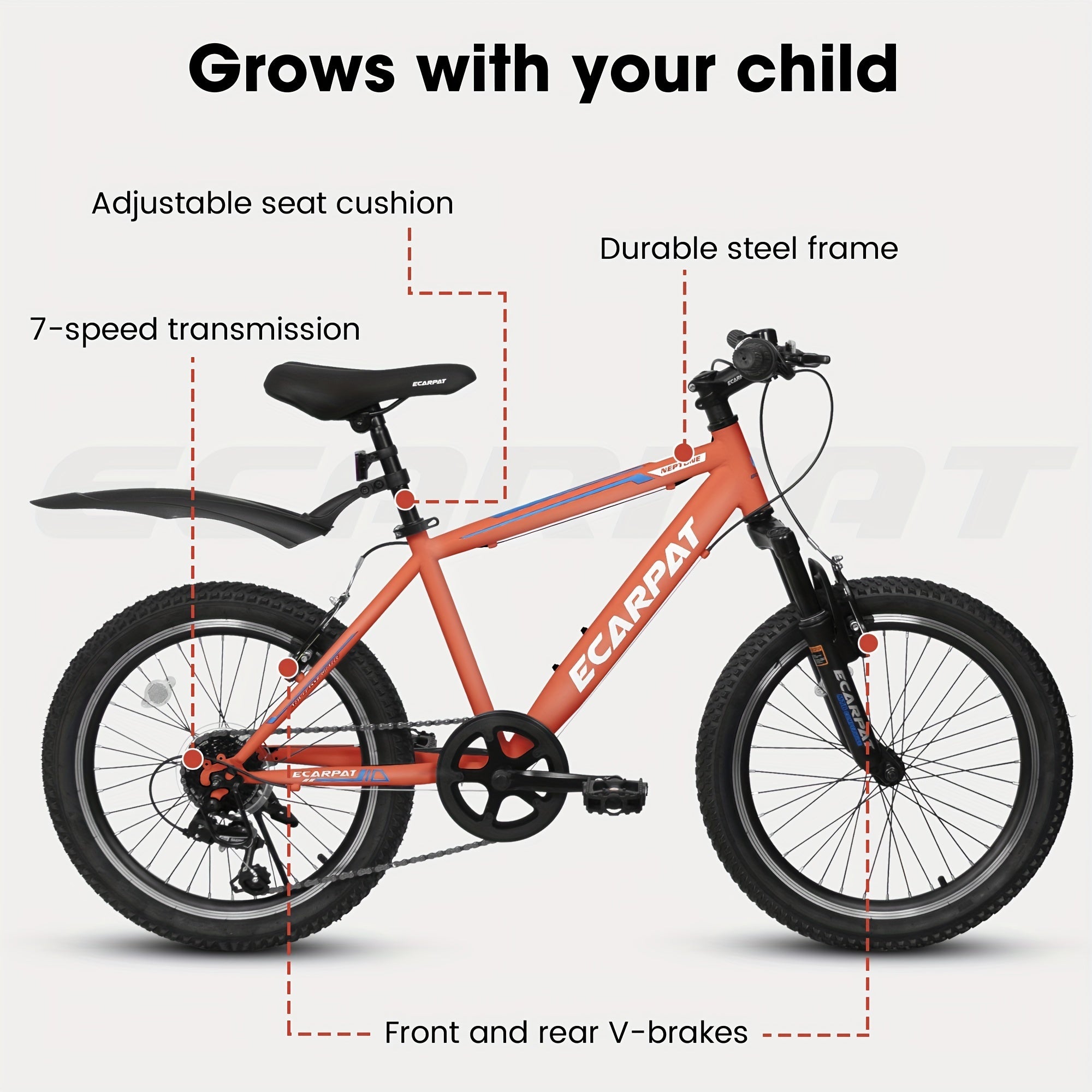 A20215 Kids Bicycle 20 Inch Kids Montain Bike Gear 7 Speed Bike For Boys And Girls - Outdoor Chilling