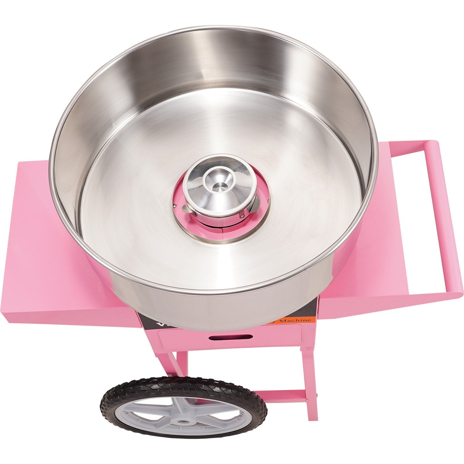 VEVOR Electric Cotton Candy Machine With Cart, 1000W Commercial Floss Maker With Stainless Steel Bowl, Sugar Scoop And Drawer, Perfect For Home, Kids Birthday, Family Party, Pink - Outdoor Chilling