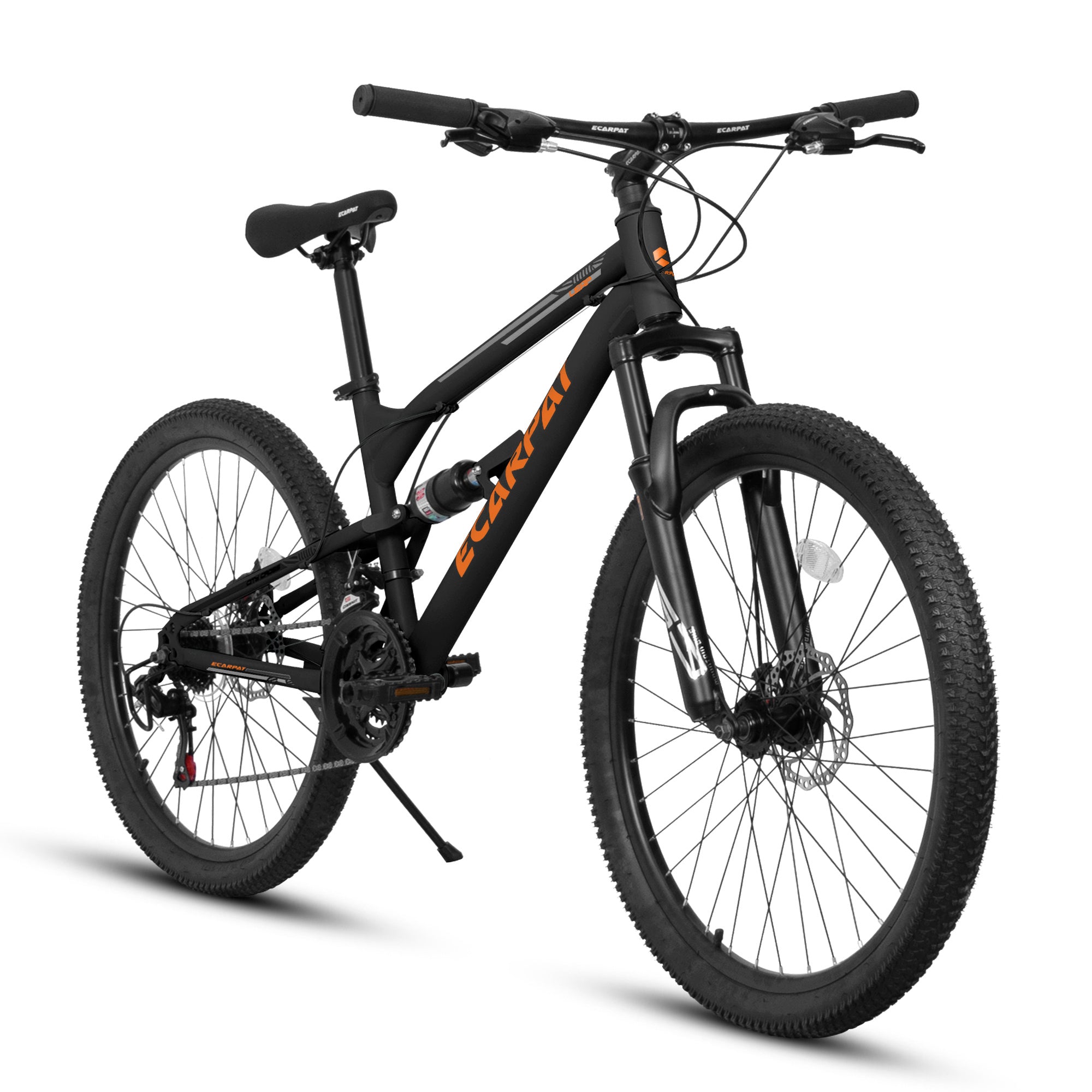 A26207 26 Inch Steel Frame Shock Fork Plus Shock Absorber 21-speed Unisex Mountain Bike - Outdoor Chilling
