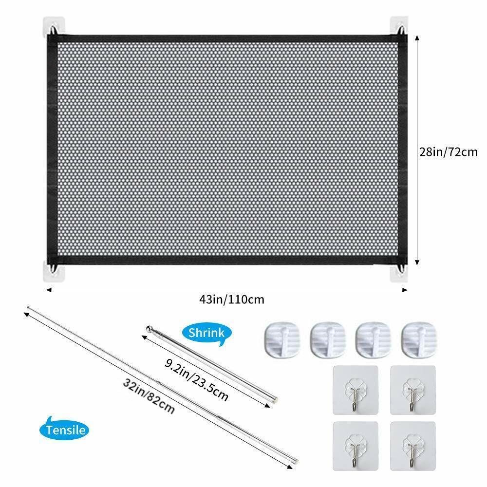Pets Dog Cat Baby Safety Gate Mesh Fence Magic Portable Guard Net Stairs Doors - Outdoor Chilling