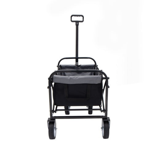 Minimeetall Strap Collapsible Foldable Wagon Cart With Strapping System, Beach Wagon, Utility Cart, Utility Wagon Grocery Cart For Camping Shopping Sports Gardening Fishing Supports 225lbs - Outdoor Chilling