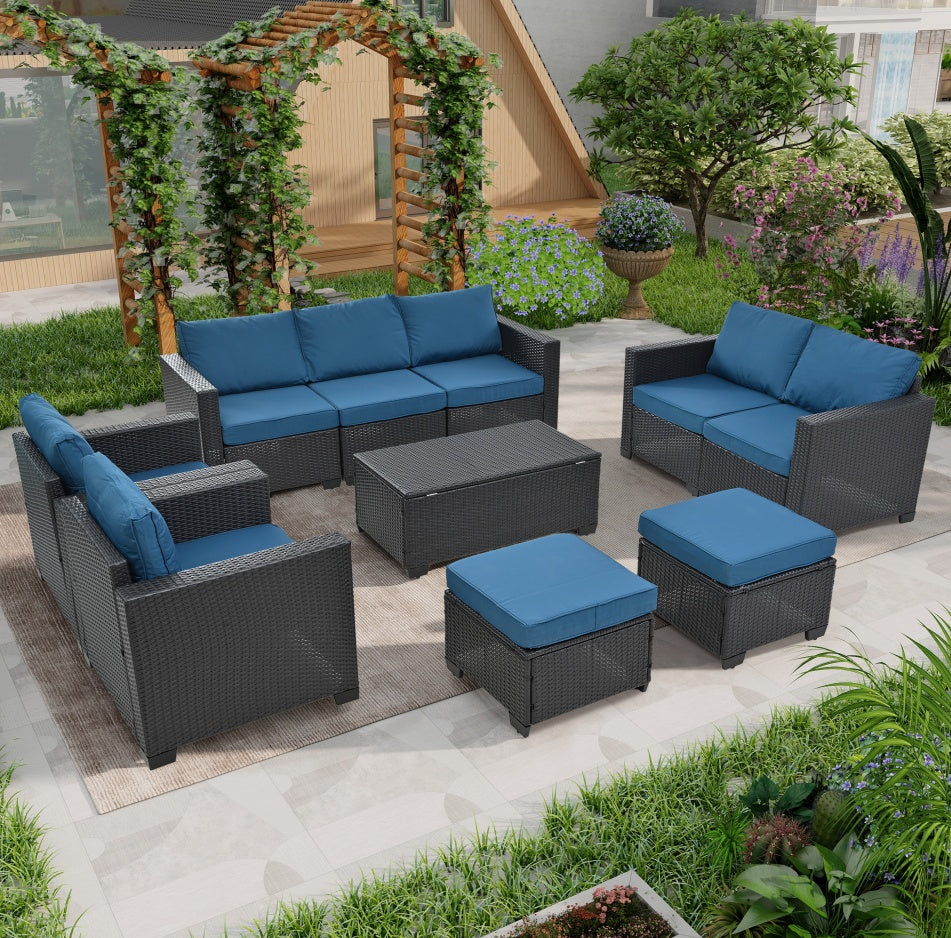 10 Piece Patio Furniture Set - Outdoor Chilling